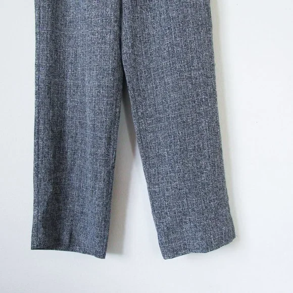 VICTOR COSTA Vintage Designer Essential High Waist Trousers in Heathered Gray-6 - Picture 8 of 10